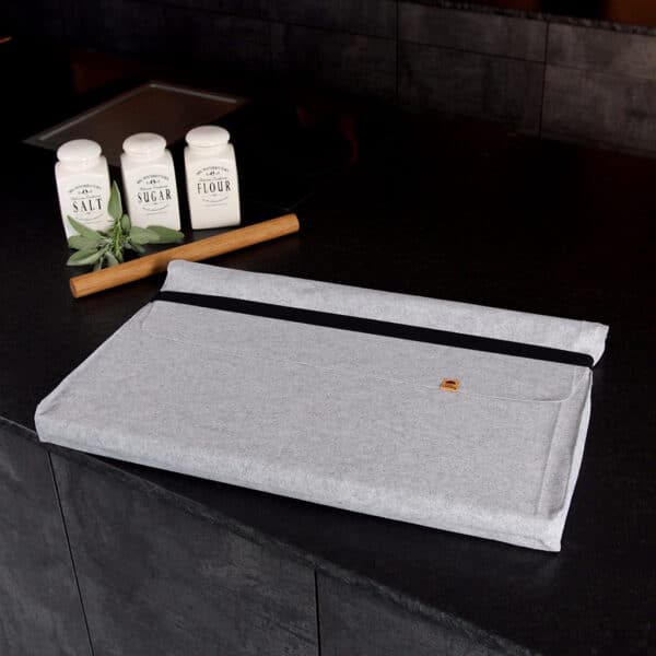 Baking board in fleece cover