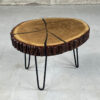 Coffee table oak with bark 64x52x43cm image 1.jpg