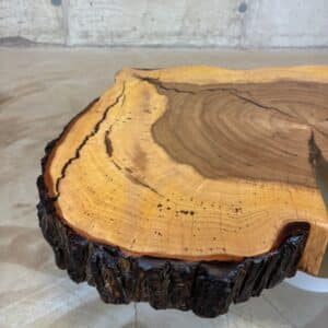 Möbel Für Holz Liebling - Rebanada De Árbol De Olmo Con Corteza 80 X 60 X 7Cm Cuadro 3