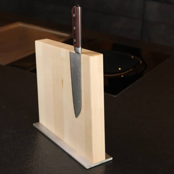 Magnetic Design Knife Block Maple