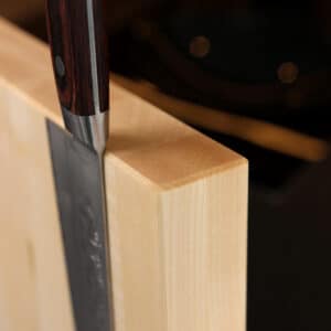 Magnetic Design Knife Block Maple Detail