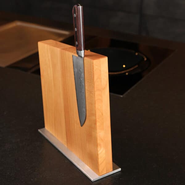 Magnetic Design Knife Block Cherry