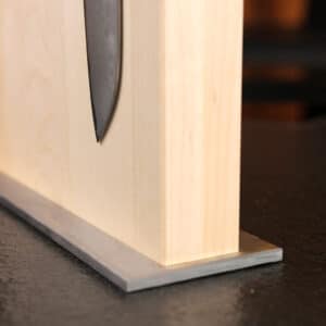 Magnetic knife block maple base