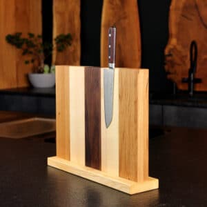 Magnetic knife block birch-oak-walnut