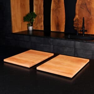 Two-piece hob cover-beech