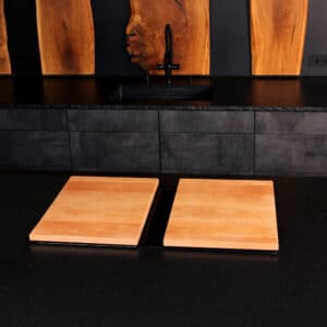 Two-piece hob cover beech top view