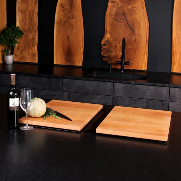 Two-piece hob cover beech wood favorite