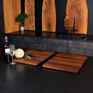 Two-piece hob cover walnut wood favorite