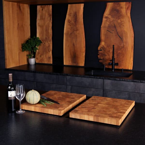 Two-piece end grain hob cover oak wood favorite