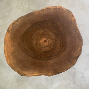 Tree disc 57 x 48 x 6cm coffee table with hairpin frame