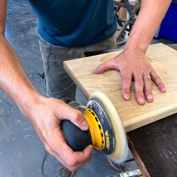 Cutting board service finishing touches