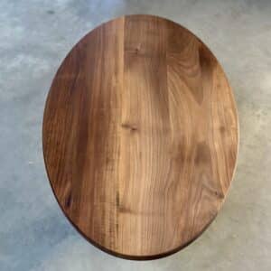 Living room table oval walnut